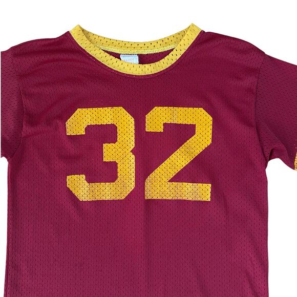 Vintage Youth Norwich Mesh Football Jersey #32 Maroon Gold I XL - Picture 3 of 7